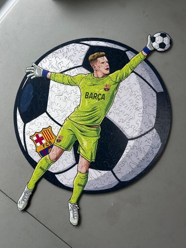Customer photo review of Marc-André Ter Stegen - Wooden Puzzle