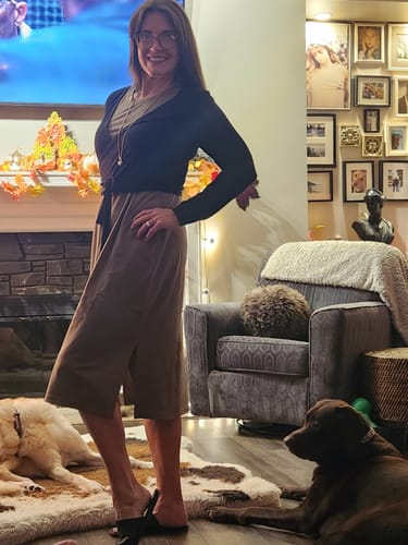 Customer photo review of Cassie Dress • Final Sale Deals! - Toasted Almond