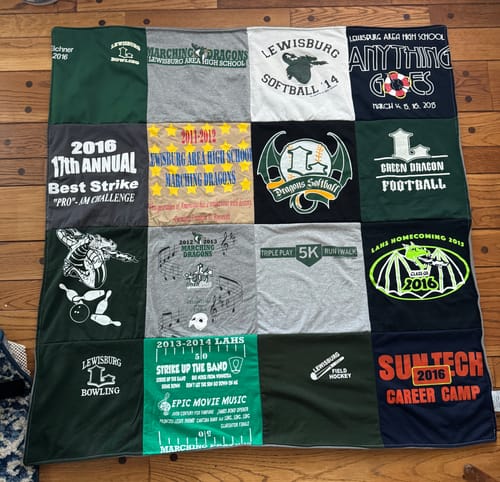 Customer photo review of Premium T Shirt Quilt