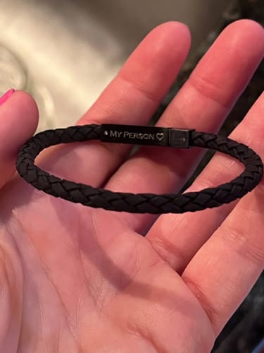 Customer photo review of Leather Bracelet | 4MM