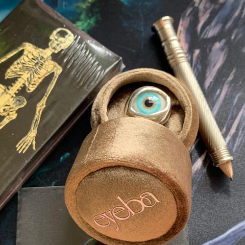 Customer photo review of SAMPLE Hand Painted Eye Ring - sz 7