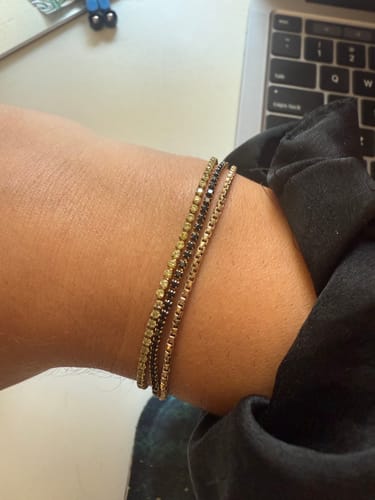 Customer photo review of Midnight Black Crystal Bracelet