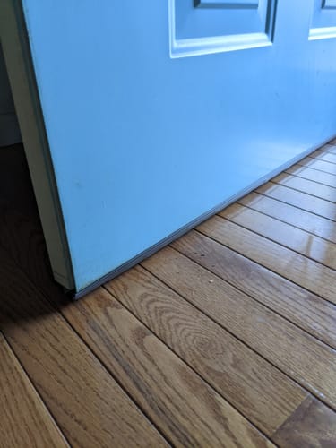 Customer photo review of Pease Slide-On Steel Door Sweep