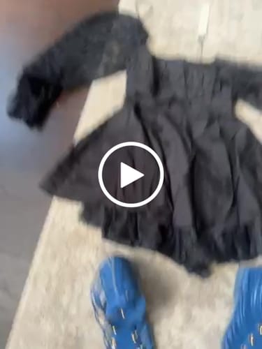 Customer video review of Lace Long Sleeve Flare Layered Silhouette Mini Dress