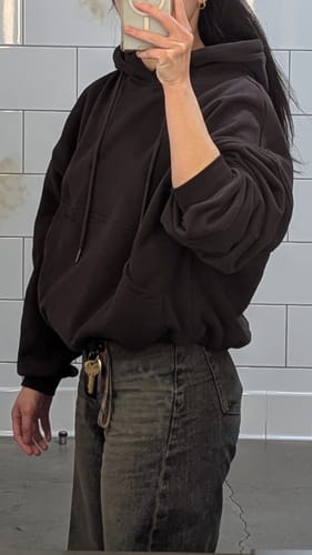 Customer photo review of Brooklyn Oversized Hoodie in Vintage Black