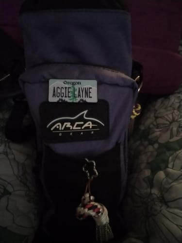 Customer photo review of Oregon License Plate Enamel Pin