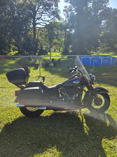 Customer photo review of 44L - Premium Extra Large Leather Wrapped Hard Motorcycle Trunk