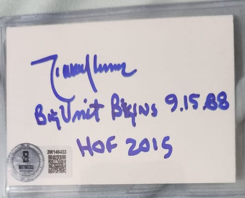 Customer photo review of Randy Johnson Autograph Signing