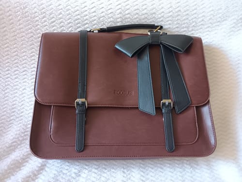 Customer photo review of Cocoa Truffle Ecosusi Classic Bow Briefcase