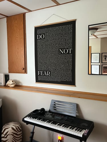 Customer photo review of Large Poster: Do Not Fear