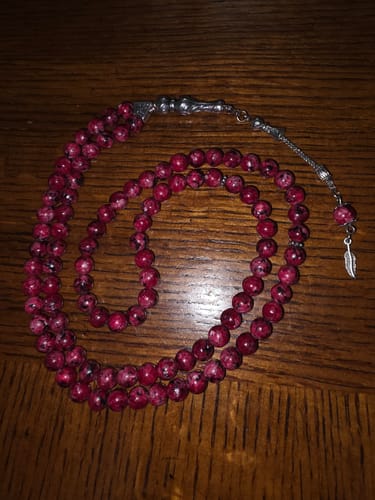 Customer photo review of Islamic Praying Beads - Deep Red & Black Classic Pray Tasbeeh