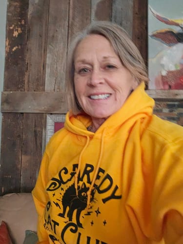 Customer photo review of Scaredy Cat Club Hoodie