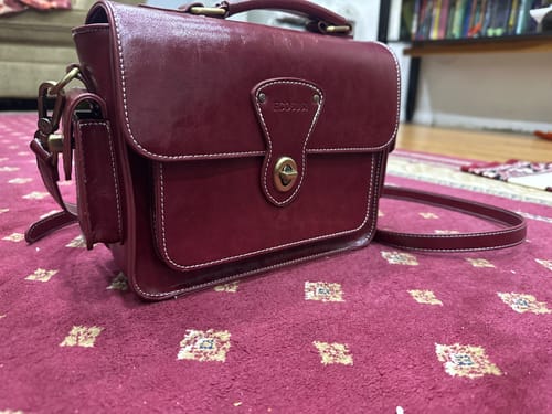Customer photo review of Alison Vintage Vegan Leather Crossbody Bag