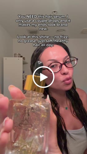 Customer video review of Restorative Liquid Gold Hair Serum