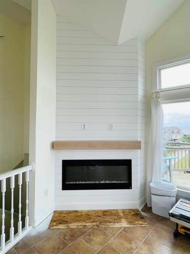 Elizabeth V. review of White Oak Fireplace Mantel image 1 out of 1