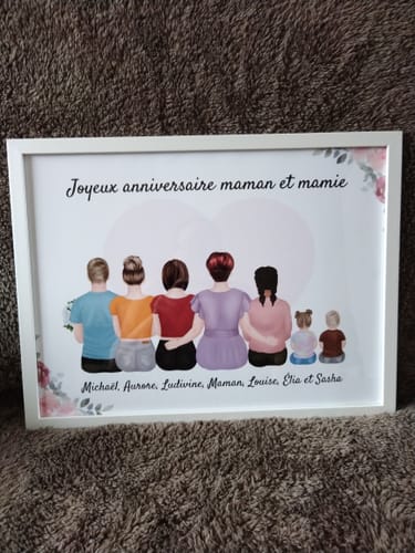 Customer photo review of Affiche Personnalisée - Maman et Enfants - Fête des mères