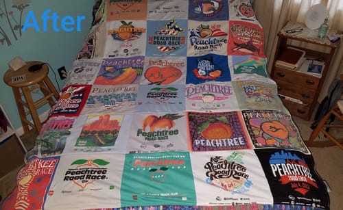Customer photo review of Premium T Shirt Quilt