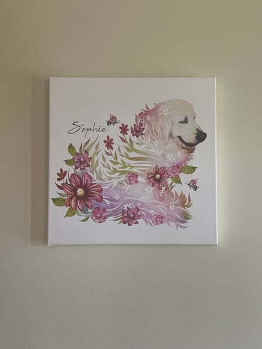 Customer photo review of Flowerpup Custom Pet Portrait (Humans too!)