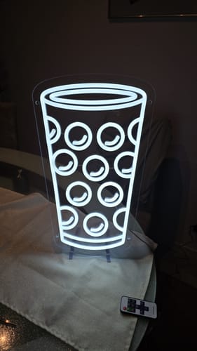 Customer photo review of Neon Dubbeglas