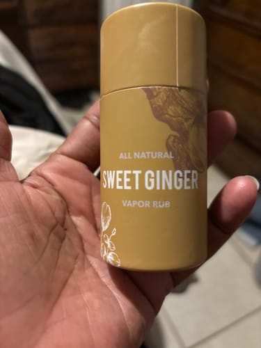 Customer photo review of Sweet Ginger Vapor Rub