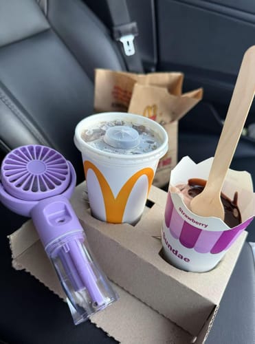 Customer photo review of AquaBreeze Portable Misting Fan