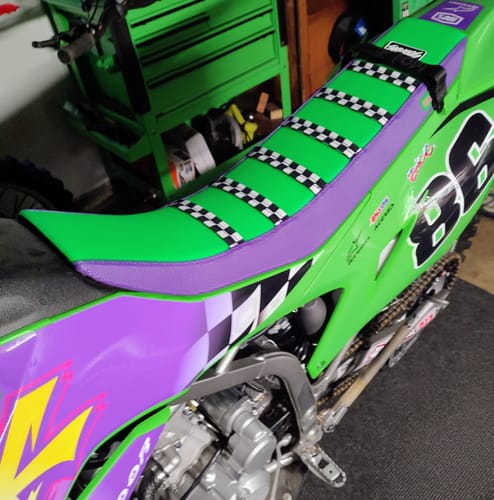 Customer photo review of Custom Seat Cover: 2023 Kawasaki KLX300R