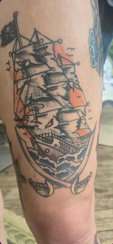 Customer photo review of Painless Tattoo Numbing Cream