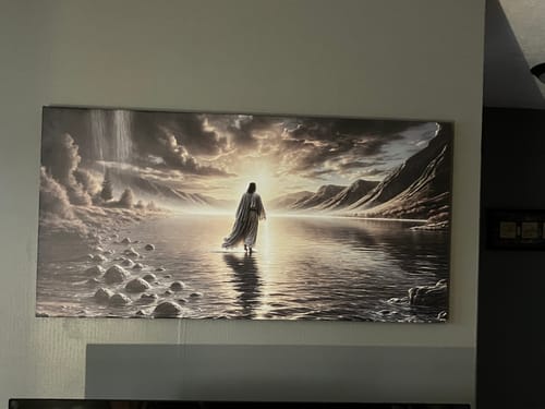 Customer photo review of Walking on Water - Faith Wall Art II