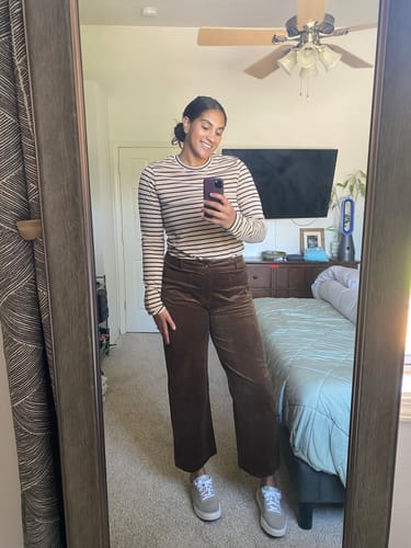 Customer photo review of Blaire Tall Striped Long Sleeve - Sandbar