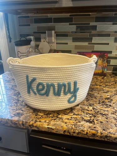 Jennifer M. review of Baby Knits™ Multicolor Personalized Knitted Basket image 1 out of 1