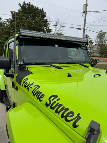 Customer photo review of Aerolidz Dual Row Clear Light Bar Cover - 52” LED Silencer