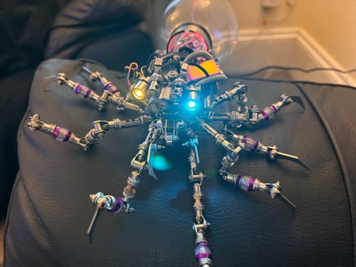Customer photo review of Cyberpunk Plasma Ball Spider