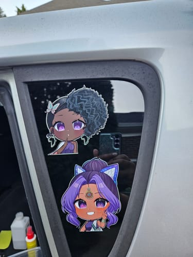 Customer photo review of Black Sailor Moon Car Decal