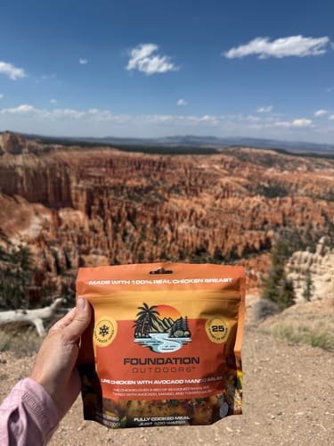 Customer photo review of FOUNDATION Outdoors Lime Chicken with Avocado, Mango Salsa Meal