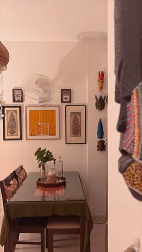Customer photo review of Madhubani Lotus folk art