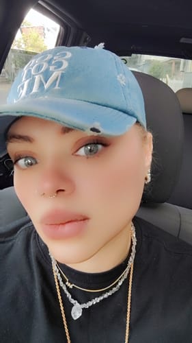 Customer photo review of DNA Taylor Green Gray Colored Contact Lenses
