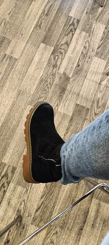 Customer photo review of Handmade Leather Casual Suede Ankle Boots