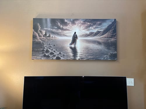 Customer photo review of Walking on Water - Faith Wall Art II