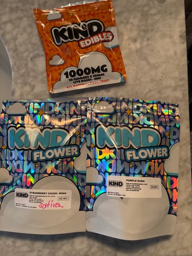 Customer photo review of KIND Raspberry - 1000mg HHC Gummies (Sativa)