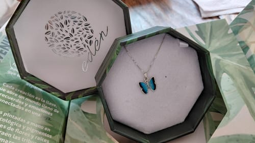Customer photo review of Collar Mariposa Azul