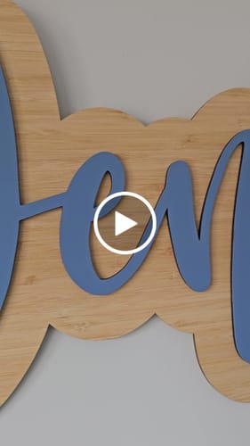 Customer video review of Bamboo Popped Wall Name Plaque Free Personalisation