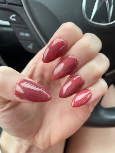Customer photo review of G327 Sash Brown Crème Gel Polish