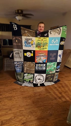 Customer photo review of Premium T Shirt Quilt