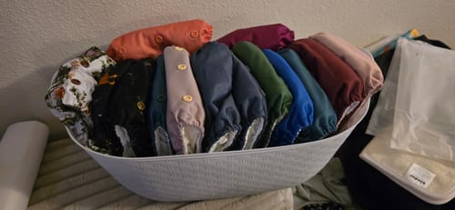 Customer photo review of New Parent Starter Bundles: Pocket Cloth Diapers with Athletic Wicking Jersey and More