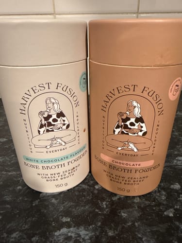 Customer photo review of White Chocolate Bone Broth Powder
