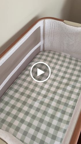 Customer video review of Co-Sleeper Bassinet / Change Pad Waterproof Sheet - Green Gingham