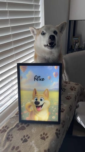 Customer photo review of Magical Pet Portrait LED Night Light