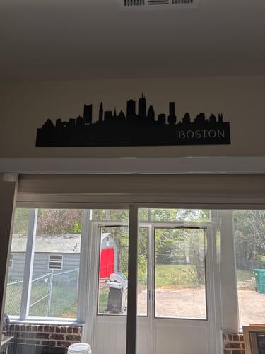 Customer photo review of Boston Skyline - Metal Wall Art