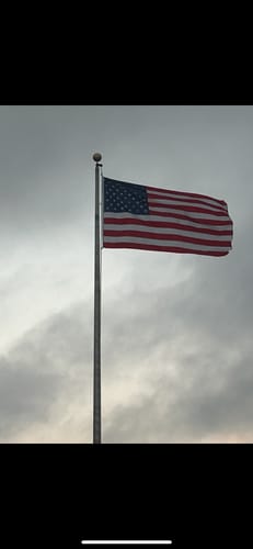 Customer photo review of Heavy Duty American Nylon Flag - Made In USA