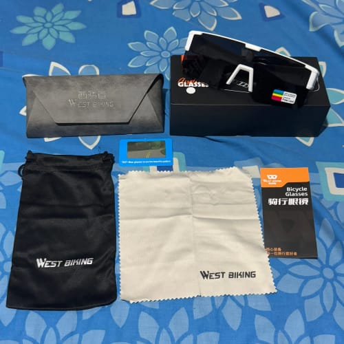 Customer photo review of West Biking Unisex Semi Rim Square Polycarbonate Over Frame Sunglasses 930703
